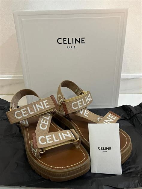 celine velcro sandals|celine clemence strappy sandals.